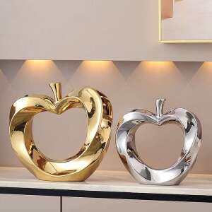 공예품 현관 골드 황금 장식 조각상 조형물 인테리어 거실 컷 소품 장식품 사과 오브제