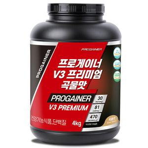 프로게이너 V3 프리미엄 곡물맛 탄수화물 복합단백질 헬스보충제 체중근육 벌크업 단백질보충제