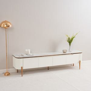 폴로까사 릴리 화이트 템바보드 세라믹 TV다이 거실장 1800