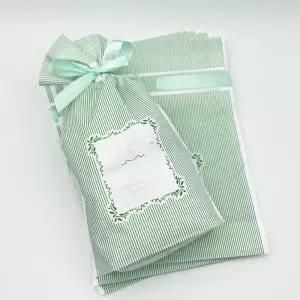 (50매입) 리본 선물 포장 봉투 답례품 구디백 민트/봉지/무늬/어린이날/이벤트/학교/행사/양말/유아/기념일