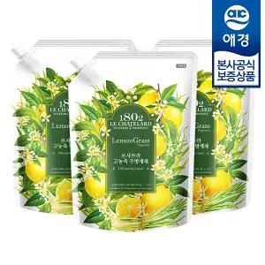 [애경] 르샤트라 고농축 주방세제 레몬그라스 리필 1.5L x3개