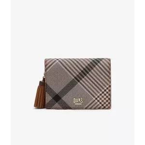 갤러리아 DCWA5F328 닥스 브라운 체크패턴 타슬 포인트 카드지갑