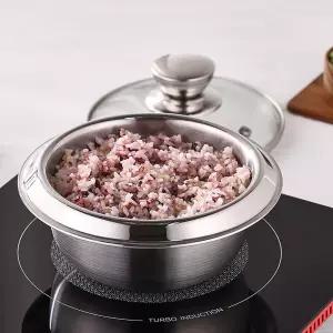 키친플라워 통3중 스텐 가마솥 14cm