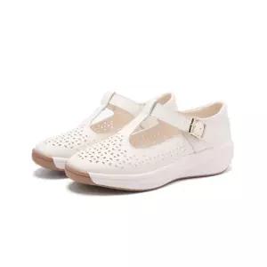 피카소 발편한 메리제인 소가죽 펀칭 에어핏 스트랩 버클 샌들