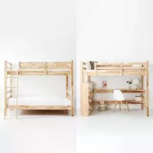 [마켓비]벤쿠 분리형 이층침대 싱글 100200 고무나무 8991.8754