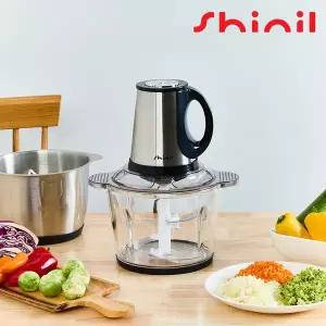 [신일전자]신일 2.5L 스테인리스+유리 4중 칼날 전동쵸퍼 다지기 SFM-30FM / 마늘탈피 박피기 휘핑기