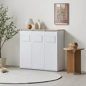 [가구리빙]라임 템바 3칸 휴지통 분리수거함 2colors