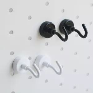 초강력 현관문 냉장고 자석 후크 마스크 걸이 20mm 10P/고리 홀더 타공 고리형 마그네틱 강력 걸고리 갈고