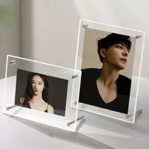 사진 아크릴 홈데코 투명 인테리어 프레임 액자 스탠드 4x6 5x7 포토 탁상 사진액자 탁상 웨딩사진