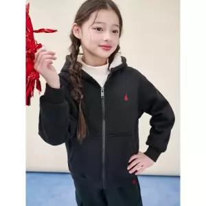 [BEANPOLE KIDS] 보아 안감 후드 집업  블랙 (BI5Y41U015)