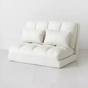 [마켓비]앰보 2인 좌식 소파베드 밀크 3239.5694