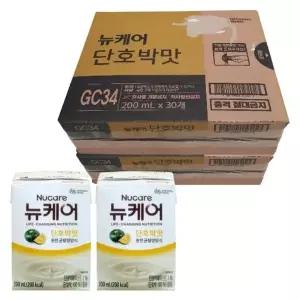 뉴케어 단호박맛 팩 200ml 60개 빨대타입 식사대용 환자 노인 균형 영양식 비타민 미네랄 간편식