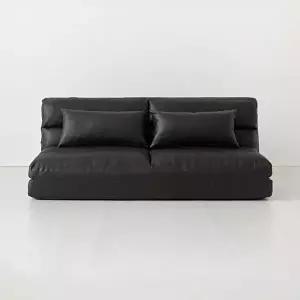 [마켓비]앰보 3인 좌식 소파베드 블랙브라운 9656.5371