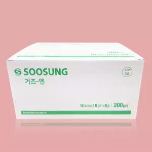 수성 일반거즈 10cmX10cmX8겹 200매 일회용 약국 거즈