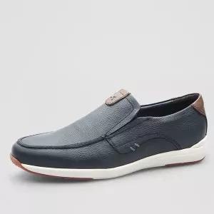 보닌 천연소가죽 포인트 스티치 오플 밴딩 슬립온 IN9037NV