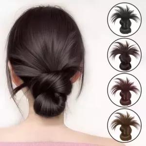 꽁지머리 집게형 번 가발 4컬러 자연스러운 올림머리 부분가발 묶음 대량주문가능