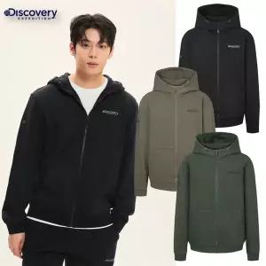 [디스커버리] 25SS 봄 DMTR29051 남성 니트 워시드 남성 트레이닝 자켓 상의 후드집업
