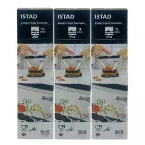 이케아 지퍼백 이스타드 1L 25입 블랙 3개