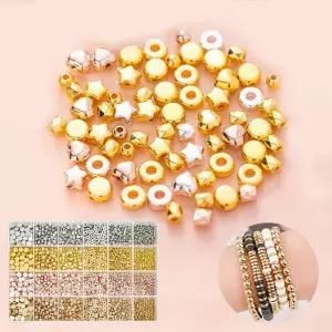 비즈아트 포인트비즈 24칸 골드 실버 비즈부자재 세트/비즈/만들기/공예/재료/부자재/팔찌/아트/목걸이