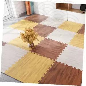 바닥매트 우드무늬 퍼즐조립 층간소음방지 거실 아이방 놀이방