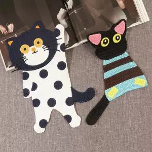 빅사이즈 대형 고양이와펜 자수 가방 의류 리폼패치