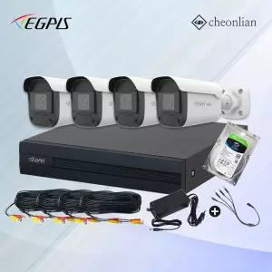 [실시간 500만화소지원]이지피스 실외4대 4채널 FHD CCTV 자가설치 풀세트