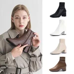 [올리] 스트레치 스퀘어 앵클 부츠 스판 삭스 3cm,5cm,7cm,9cm