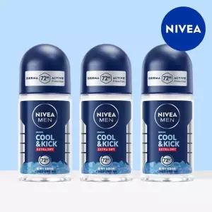 (eTV)니베아 맨 데오드란트 롤온 쿨 앤 킥 50ml 3개