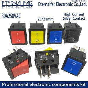 KCD4 전기 용접기 스위치 선박 유형 고전류 30A 250V AC 오븐 용광로 히터 4 핀