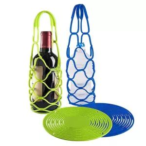 인쇄가능 냄비받침 겸용 실리콘 와인 바구니 M12297 아이디어 집들이 연말
