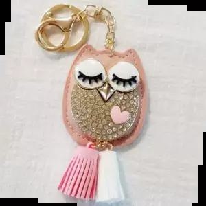 예쁜키링 가죽 골드 부엉이키링 열쇠고리 (7colors)