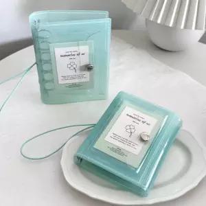 투명 민트 A7 6공 포카 커버 다이어리 콜렉트북 바인더 미니