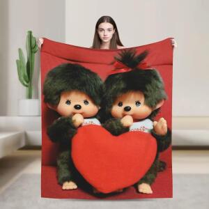 귀여운 몬치치 담요 코랄 플리스 플러시 가겨울 통기성 초 침구 여행호환 침대보