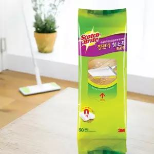 청소용 청소포 일반형 가정용 리필용 정전기 청소포 60매 바닥 건식 걸레포 먼지 제거 생활 걸레 막대