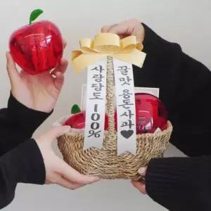 어버이날선물 문구커스텀 리본화환 사과용돈바구니 돈박스