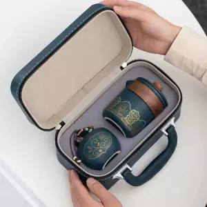 휴대용 다기세트 여행용 다도세트 도자기 찻잔 캠핑용 다구