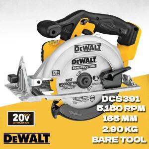 DEWALT 무선 원형 톱 베어 공구, 다기능 절단기, 목공 전기 톱 전동 공구, DCS391N, DCS391