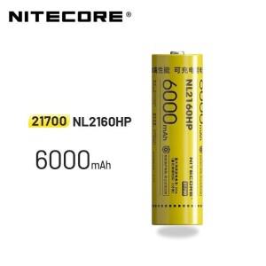 NITECORE NL2160HP 6000mAh 3.6V 21700 고성능 충전 리튬이온 배터리
