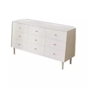 와이드서랍장 원목 옷 수납장 안방 A. 체리우드 6단 완제품 테이블다리수동조립필요