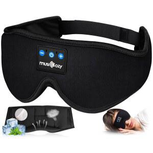 [미국배송] MUSICOZY 슬립 헤드폰 블루투스 5.4 마스크 헤드밴드 헤드폰 슬리핑 마스크 사이드 슬리피어를 위한 HD 스테레오 스피커가 장착된 무선 음악 이어버드 이어폰 멋진 가젯 특별한 선물