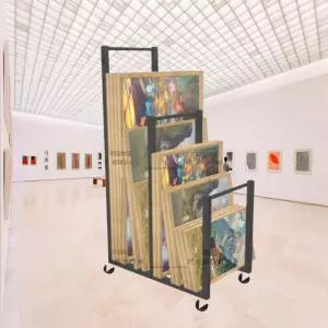 이동식 액자 보관 보관함 캔버스 거치대 디스플레이 사진