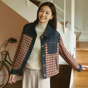 갤러리아 [SI]카라 데님 배색 트위드 자켓(SHL2000IJJJ)