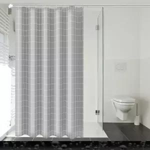 방수 커튼 폴리에스테르 샤워실 패브릭 욕실 커튼 화장실 가림막 욕조 인테리어 파티션 용품 소품 체크