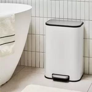 한샘 시그니처 페달 휴지통 12L 2color 실버 화이트