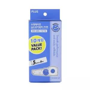 플러스 수정테이프MR 리필 10개입 WH-605R-10P 노트 수첩 메모 스케줄 주간 일정