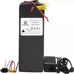 BtrPower 36V 48V 52V 60V 72V 전기 자전거 배터리 10AH 20AH 30AH 50AH 60AH LiFePO4/리튬 이온 팩(2A 3A