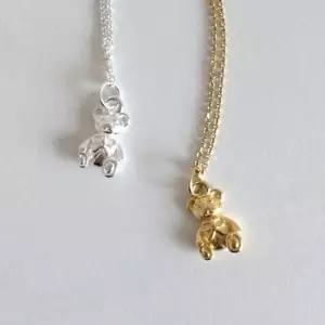 silver925) bear necklace 실버925 은목걸이 커플목걸이 여성목걸이