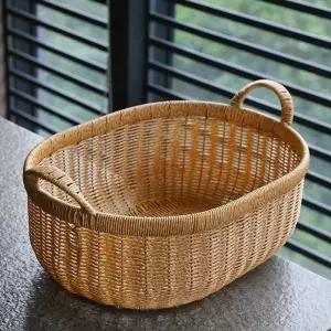 라탄 간식 보관 디저트 진열 수납용 빵바구니 피크닉