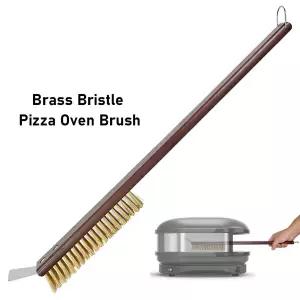 호환  피자앤포미 20인치 구리 브러쉬 피자 오븐 카시아 시암카 손잡이 브러쉬 황동 그릴 청소 오븐