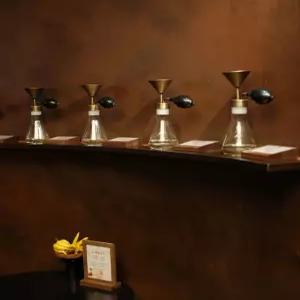 커피 원두향 시향병 황동 병 오일 원두 유리 샘플 시향 카페 곡선 시험관 짧은 향수